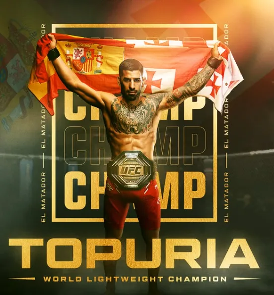 Ilia Topuria hace historia se ocnvierte en doble campeón de UFC