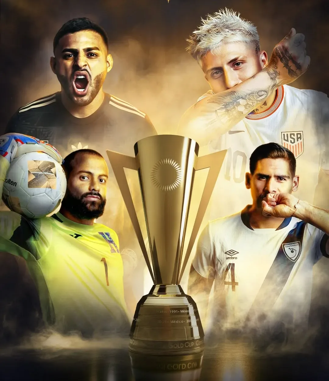 Histórico tres guatemaltecos brillan en el once ideal de la Copa Oro